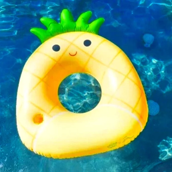 Squishmallow x Bigmouth inflatable pineapple pool float Maui the pineapple - Picture 1 of 5
